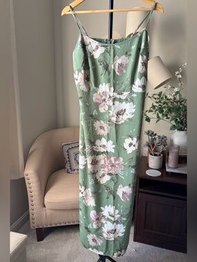 Abercrombie & Fitch Scoopneck Slip Midi Dress